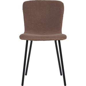 House Nordic - Eetkamerstoel Halden - Donkerbruin - Teddy