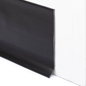 PVC plint - Zwart - 100x2,8mm - Flexibele plint - Lengte 25 meter