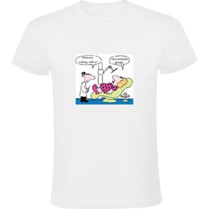 Tandarts vulling Heren T-shirt - gebit - gaatjes vullen - chocolade - tanden - kiezen - grappig