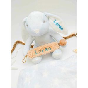 Teddy speenkoord met naam 1 stuks - Speenkoord - Hawsaz.nl Kraamcadeau - Babycadeau - Borduren met naam - Babygeschenkset - Geboortecadeau - Gepersonaliseerde cadeaus