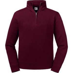 Russell Heren Authentieke Zip Neck Sweatshirt (Bourgondië)