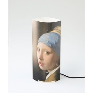 Packlamp - Tafellamp groot - Het meisje met de parel - Vermeer - 36 cm hoog - ø15cm - Inclusief Led lamp