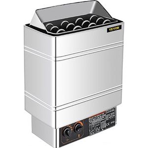 Vevor® Sauna Kachel - Elektrisch - 9KW - Spaheater - 40-105℃ - Geschikt voor Opgieten - Zilver