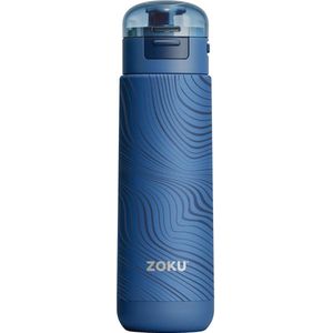 Zoku - Thermosbeker 500 ml Blue Wavy - Roestvast Staal - Blauw