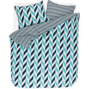 Esprit Criss Cross - Dekbedovertrek - Lits-jumeaux - 240x200/220 cm + 2 kussenslopen 60x70 cm - Aqua