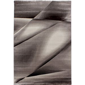 Pochon - Tapijt Miami - Bruin - 150x80x1,2 - Vloerkleed - Abstract - Hoogpolige Vloerkleed - Rechthoekige Tapijt - Rechthoekige Vloerkleed