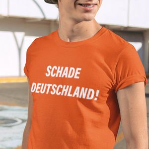 Oranje T-shirt EK WK Schade Deutschland! - MAAT S - Heren Feestkleding & Carnavalskleding