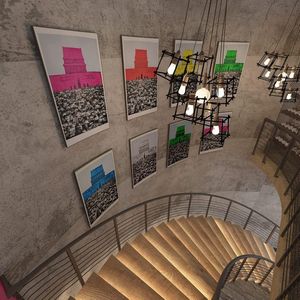 Grijs betoncontactpapier, retro industrieel behang, 3D-muurschildering met cementpatroon, zelfklevend, waterdichte meubelsticker, vinyldecoratiepapier voor slaapkamer en woonkamer, 40 cm x 9 m, verdikt matg