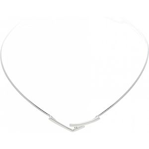 Glow - Zilveren collier met tussenstuk 43 + 2.5 cm