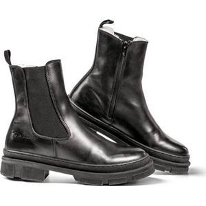 Fellhof Queens warme chelsea boots maat 41 – zwart – gevoerde boots – warme boots - lamswol – leer – natuurlijke isolatie – antislipzool