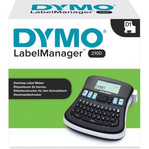 DYMO desktop labelprinter | LabelManager 210D herlaadbare handheld labelmaker | QWERTY-toetsenbord | Gebruiksvriendelijke, Smart-One-Touch-toetsen en groot scherm | voor organisatie thuis en op kantoor