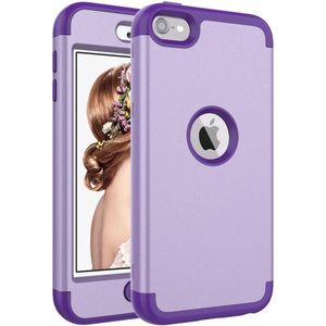 Peachy Armor Schokbestendig Silicone Polycarbonaat iPod Touch 5 6 7 hoesje - Paars