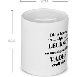 Akyol - dit is hoe de leukste en meest geweldigste vader eruit ziet Spaarpot - Papa - meest leukste vader - vader cadeautjes - vaderdag - verjaardag - geschenk - kado - vader artikelen - 350 ML inhoud