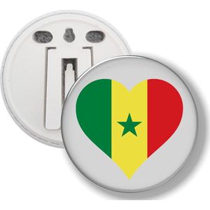 Button Met Clip - Hart Vlag Senegal