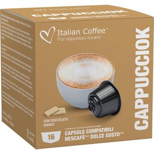 Italian Coffee - Witte Chocolade Cappuccino - 16x stuks - Dolce Gusto compatibel