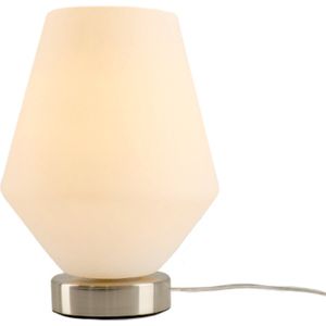 Olucia Gracia - Design Tafellamp - Glas/Metaal - Chroom;Wit