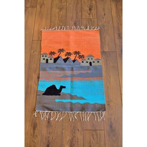 Handgeweven vloerkleed / tapijt - 100% Egyptische wol Kelim - 66x90cm - Goblan