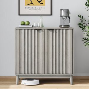 Groler randkast, onafhankelijk wasbuffet met verstelbare planken, houten kast, geschikt voor woonkamer, gang, ingang