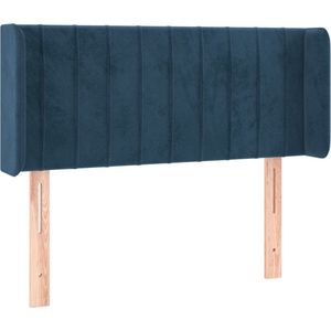 vidaXL Hoofdbord met randen - Fluweel Donkerblauw Klassieke Hoofdbord - Fluweel Hoofdbord - Donkere Blauwe Hoofdbord - Adjustable Hoofdbord - Leeshoek Hoofdbord - Bedroom Decor