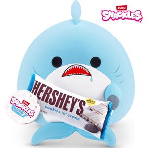 Snackles knuffel XL - Haai Seth met Hershey's Chocolade 55 cm - Pluche Squishy Snackels Zuru Kawaii Kussen