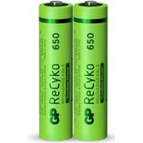 GP AAA batterij Oplaadbaar GP NiMH 650 mAh ReCyko 1.2V 2 stuks