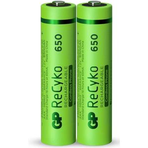 GP AAA batterij Oplaadbaar GP NiMH 650 mAh ReCyko 1.2V 2 stuks