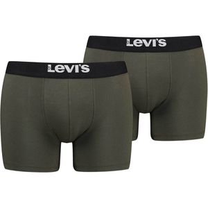 Levi's Boxershorts Solid Basic Organic Cotton 2-pack Khaki-S