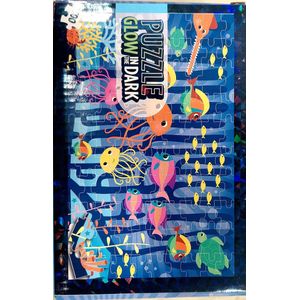 Glow in the dark puzzle 100 stukjes onderwater versie