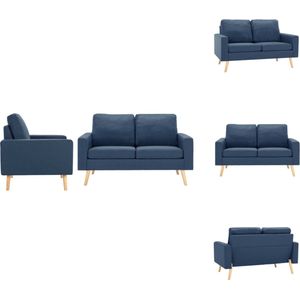 vidaXL Bankenset - Comfort Living - Banken - 77 x 71 x 80 cm - Blauw - Bank