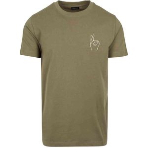 Mister Tee - Easy Sign Heren T-shirt - XXL - Olijfgroen