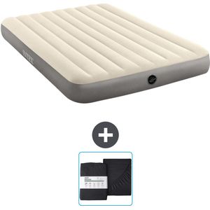 Intex Luchtbed - 2-Persoons - 152 x 203 x 25 cm - Beige - Inclusief en Hoeslaken