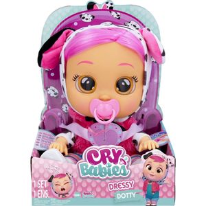 Cry Babies Dressy Dotty - Huilt echte tranen - Incl. batterijen