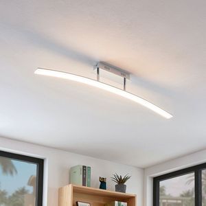 Lucande - LED plafondlamp - 216 lichts - acryl, metaal, aluminium - H: 15 cm - wit gesatineerd, chroom - Inclusief lichtbronnen