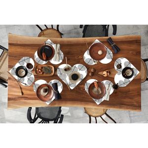 Onderleggers - Placemats - Placemats hartje - Lampion - Patronen - Lampen - 8 stuks