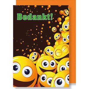 MGPcards - 6 wenskaarten - Bedankt - met gekleurde envelop