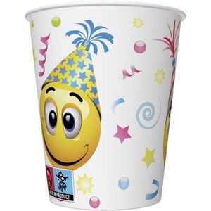 Papieren bekers - Smile icons and balloons