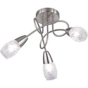 LED Plafondspot - Plafondverlichting - Trion Kalora - E14 Fitting - Rond - Mat Nikkel - Aluminium