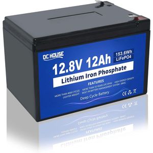 12V 12Ah LifePo4 Batterij met 15A BMS - Ideaal voor Trollingmotoren, Zonnepanelen en Energiereserves