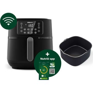 Philips Airfryer Connected Series 5000, 1,4 kg, touchscreen, app bediening, zwart (HD9285/93)