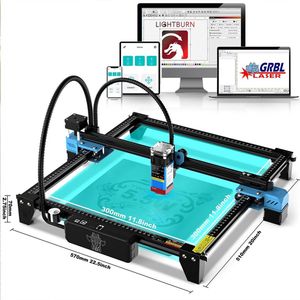 Laser Graveermachine - TTS-55 Pro Laser Graveur - Met Wifi - Offline Controle - 40W Lasergravure Snijmachine - 445 ± 5nm Blauw Licht - Cnc Machine