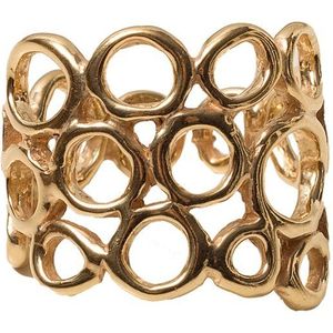 HÕBE – Sara Ring – 18 Karaat Goud Verguld Sterling Zilver – Gerecycled Zilver –  Ring–Handgemaakte  Sieraad – Accessories – Dames Ring – Adjustable Ring