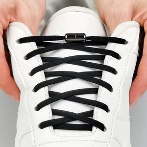 Elastische veters - (Zwart) - elastische veters kinderen - sport veters - Elastische Schoenveters - Speciale Metalen Lock