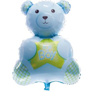 Folieballon beer It's a Boy| blauw | babyshower | Geboorte | lucht en Helium | 75cm | Feest | party | versiering | ballon