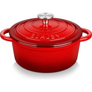 Gietijzeren Braadpan - 20 cm Diameter - Antiaanbaklaag - Inductiegeschikt