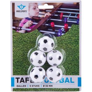 Tafelvoetbalballen 5 stuks zwart wit