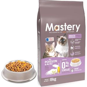 MASTERY - Cat Adult met Vis - 8 kg - Hoge Kwaliteit Droogvoer voor katten - Uit Frankrijk