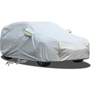 Mrs. Jones Universele autohoes volledige afdekking waterdicht stofdicht vuilafstotend sneeuwbestendig uv-bescherming (350-530 cm) - zilver 430-450 cm SUV .