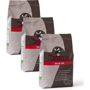 Cavom Compleet Adult - Lam & Rijst - Hondenvoer - 3 x 5 kg