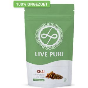 Live Puri Chai Eiwitpoeder - Ongezoet | Geen suiker en geen zoetstoffen | Heerlijke chai eiwitshake | Maak zelf suikervrije chai latte | Perfect voor eiwitrijke gerechten