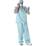 Karnival Costumes Verkleedpak Dokter Kostuum Heren Chirurg Kostuum Heren Carnavalskleding Heren - Polyester - Blauw 5-delig - Mt S